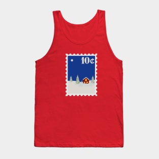 Cozy winter cabin stamp Tank Top